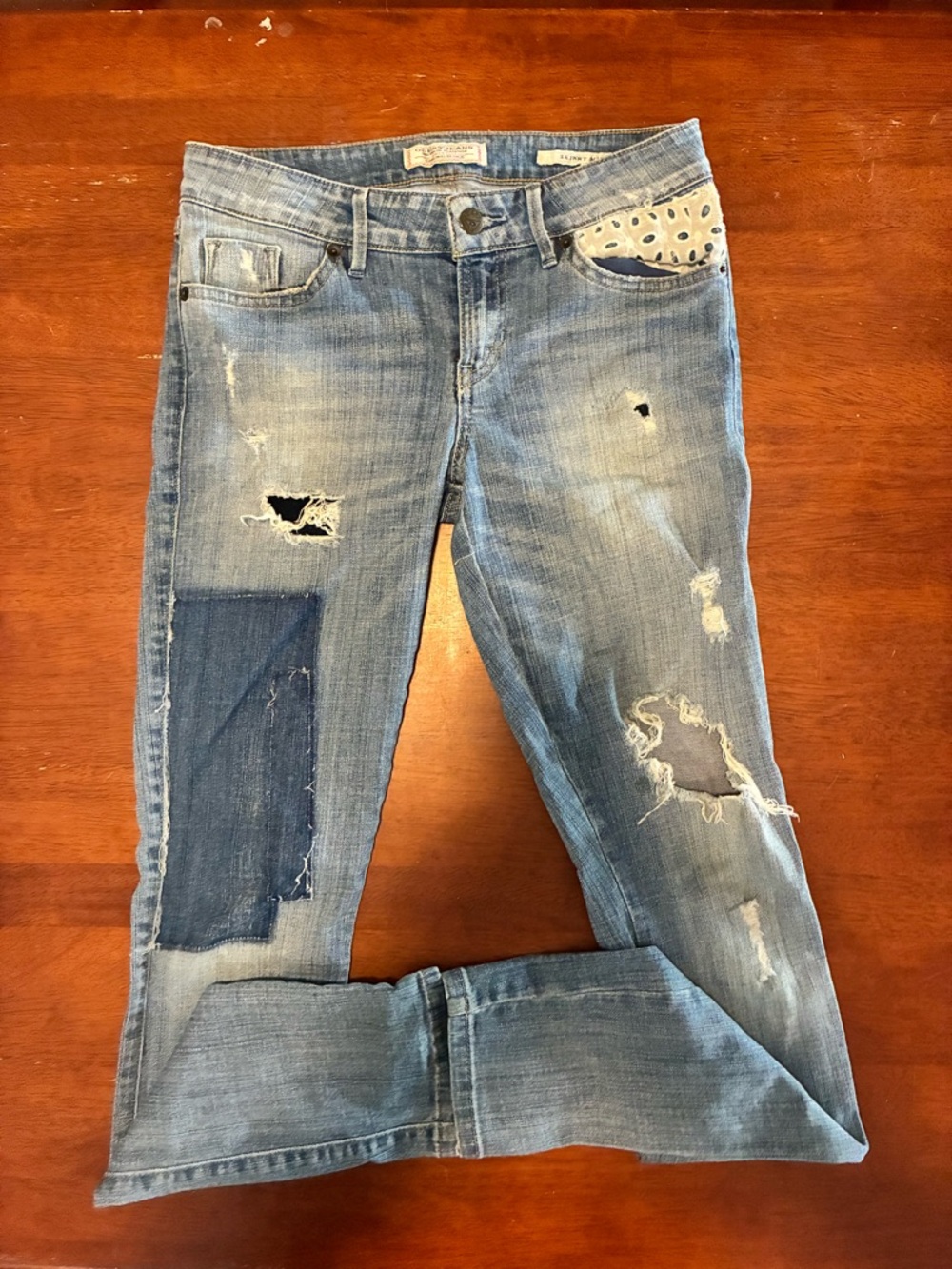 Guess Jeans Skinny Mid Women’s Size 26 Distressed Ripped Denim Y2K Grunge